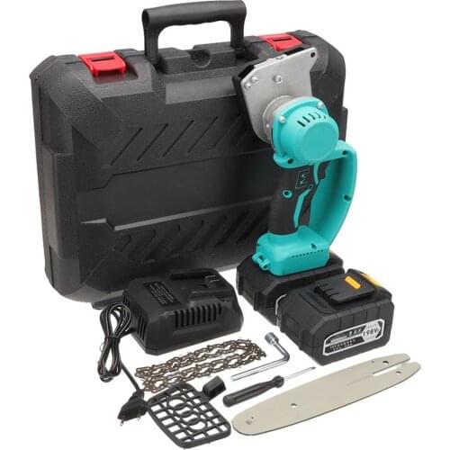 1200W Compact Cordless Chainsaw Electric Chain Saw Wood Cutter Brushless Woodworking Cutting Power Tool 198V 20000mAh Battery