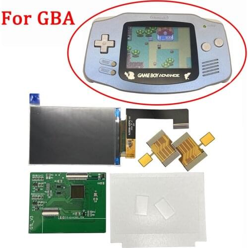 3.0"inch High Light IPS LCD Screen Kits for GBA with ribbon cable ips lcd screen kits for GameBoy Advance with 5 levels light