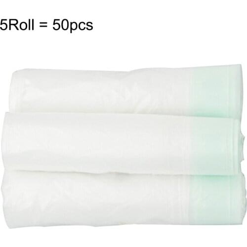 50 PCS Childrens Toilet Cleaning Bag Disposable Replacement Garbage Bag Drawstring Bag