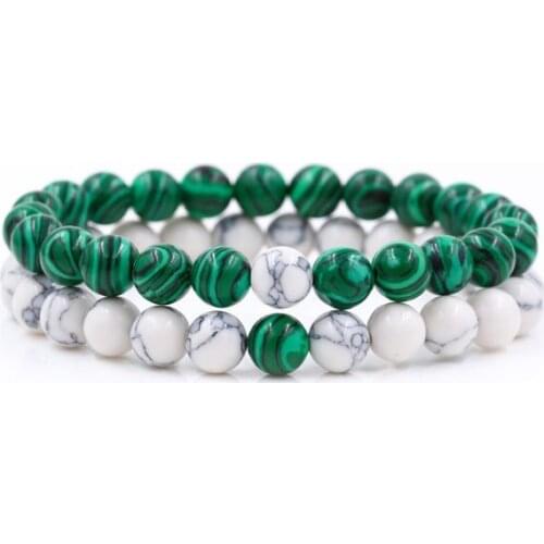 8mm 2PCS/Lot en4 gold silver Copper cz zircon cubic zirconia elastic ball black stone volcanic lava agate Onyx Bracelet Bangles