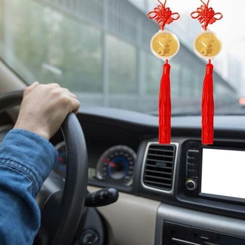 Car Pendant Ornaments 2021 New Year Gift Of Lucky Ox Innovative Tassel Home Decoration Chinese Knot Commemorative Souvenir Decor