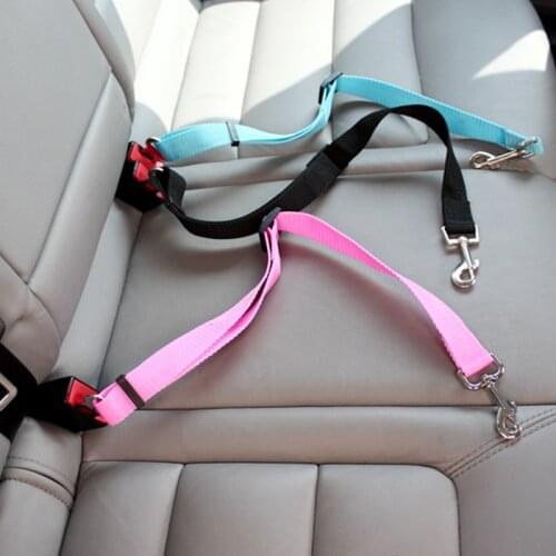 Pet Car Seat Dog SeatBelt Safety Harness Restraint Adjustable Leash Travel Clip Cat Dog Car Seat Belt for All Cars Dog Seat Belt