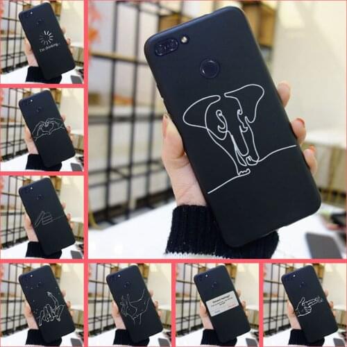 For Huawei Y5 Y6 Y7 Prime 2018 Y9 2019 Case Silicone Soft TPU Couple Heart Phone Case For Huawei Y3 Y5 Y6 Y7 2017 II Pro Cover