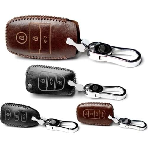 Genuine Leather Key Case Cover For Kia KX3/RIO/Ceed/Cerato/Optima/K5/Sportage/Sorento/K2/Soul/K3/Sedona/Grand/Carnival