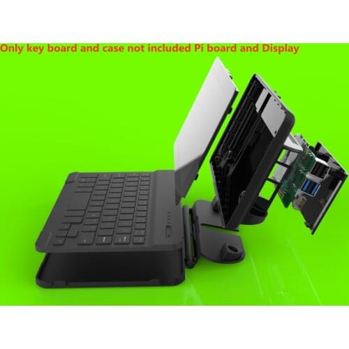 Raspberry Pi Offical touchscreen case bracket and Bluetooth Keyboard for Pi 4B and offical 7" touch display