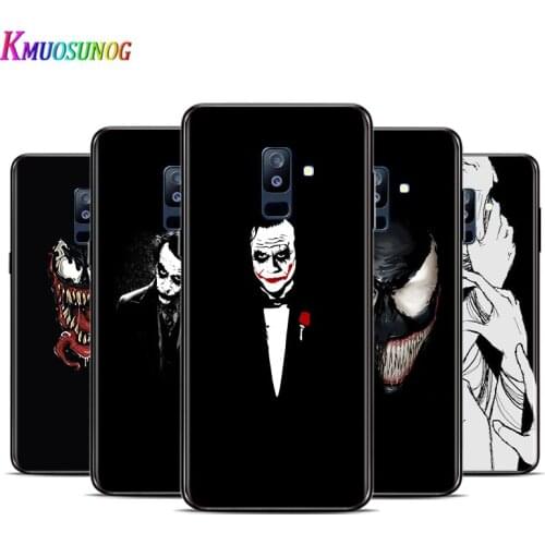 Black white Art For Samsung Galaxy A3 A5 A6 A7 A8 A9 A6S A8S A9S Star Plus 2016 2017 2018 Black Silicone soft TPU Phone Case