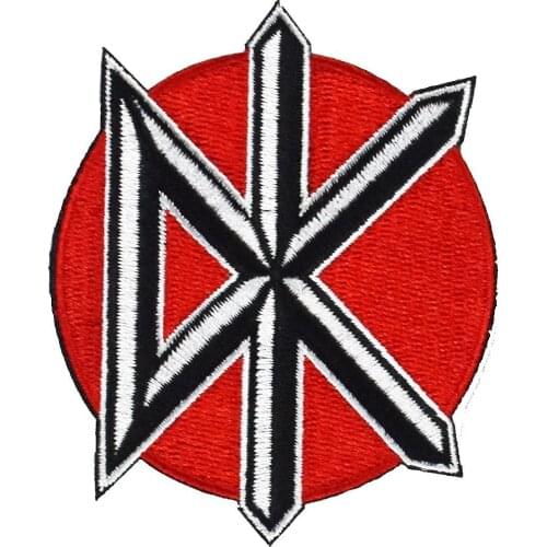 Dead Kennedys DK Music patch Rock Band punk LOGO Embroidered NEW IRON ON and SEW ON Patch for Heavy Metal clothing accessories