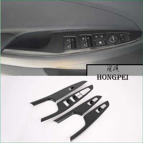 For Hyundai Tucson 2015-2020 Interior Door Handle Window Lift Panel Switch Button Cover Sticker Trim Mouldings Left Hand Drive
