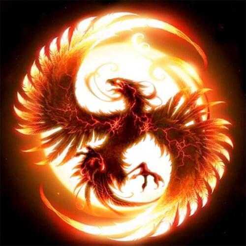 Phoenix Nirvana Diamond Painting Animal Bird Round Full Drill Nouveaute DIY Mosaic Embroidery 5D Cross Stitch Home Decor Gifts