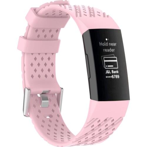 Fitness Bands For Fitbit Charge 3 Charge 4 Breathable Silicone Wrist Strap Sport Bracelet For Outdoor Activity Smart Accessory