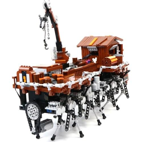 MOC Mysterious Beach Movie Monsteralssa Modular Architecture Electric Monster Building Block With PF Control Children Toy Gift