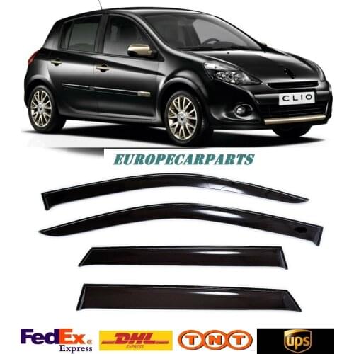 For Renault Clio 3 Hb 2005-2012 Side Window Visors Sun Rain Guard Vent Deflectors 4 pieces