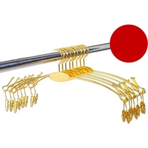 Rose Gold Metal Hangers Socks Underwear Bra Lingerie Display Rack Panties Clips for Laundry Supplies SN1292