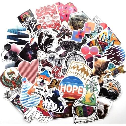 10 Sets=1000PCS Fantasy World Anime Sticker Suitcase Guitar Waterproof Sticker