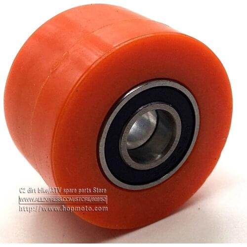 8mm Or 10mm Drive Chain Pulley Roller Slider Tensioner Wheel Guide For Pit Dirt Street Bike Motorcycle Atv KTM Orange colour