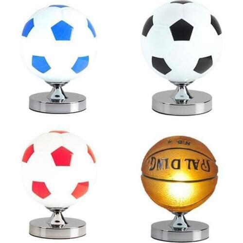 Football Sports Table Lamp,Childrens Lamp,Basketball Ball Shaped Lamp for Kid Bedrooms,House Decoration desk lighting