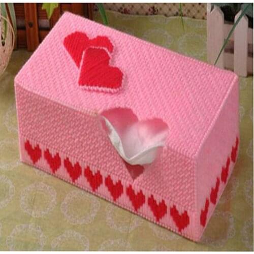 The new hand-made class beginner living room wool cross-stitch three-dimensional embroidered long drawer powder pink love, you n