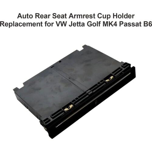 Auto Rear Seat Armrest Cup Holder Replacement for VW Jetta Golf MK4 Passat B6