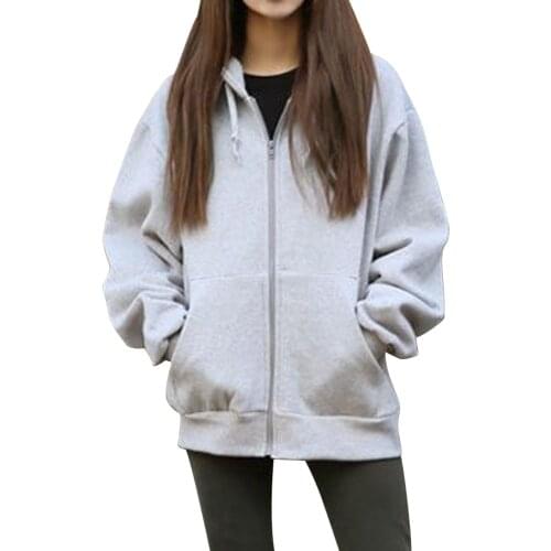 Long Sleeve Pullovers Black Zip Up Sweatshirt Winter Jacket Clothes Oversize Hoodies Women Plus Size Vintage Pockets