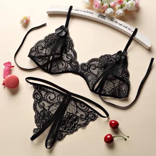 Sexy Lace Heart-shaped Underwear Set Adjustable Shoulder Straps Beautiful Back Ladies Valentines Day Gifts Sexy Lingerie Set