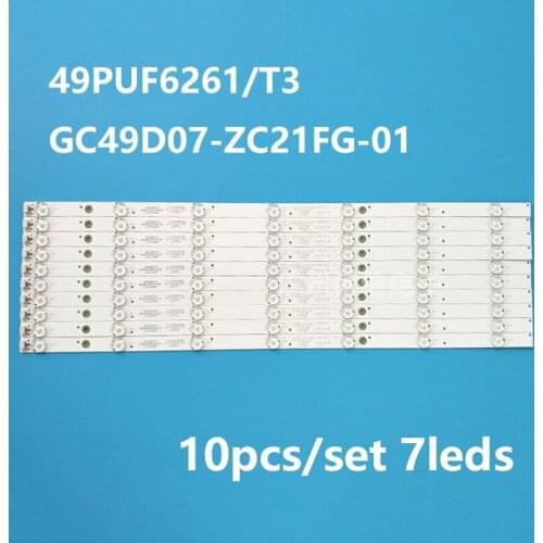 485mm LED Backlight Lamps Strips 7leds GC49D07-ZC21FG-01 303GC490031 GC490M06 for Phi lips 49PUF6261/T3