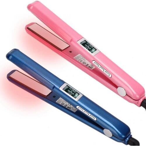 Ultrasonic Infrared Hair Straightener Cold Wave Hair Straighten Curling Iron Hair Care Does Not Heat Up With LCD Display