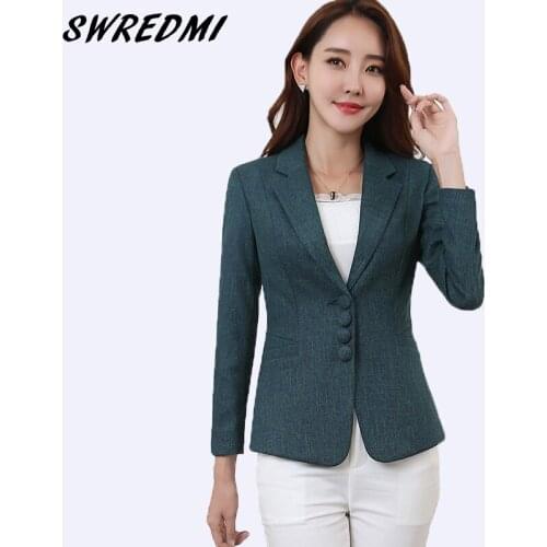 Blazer For Women Plus Size 5XL Elegant Business Lady Jacket New 2020 Office Lady Work Blazer Female Casual Suit Coat SWREDMI