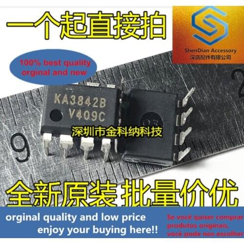 10pcs only orginal new KA3842B LCD power management IC chip straight plug DIP-8 pin
