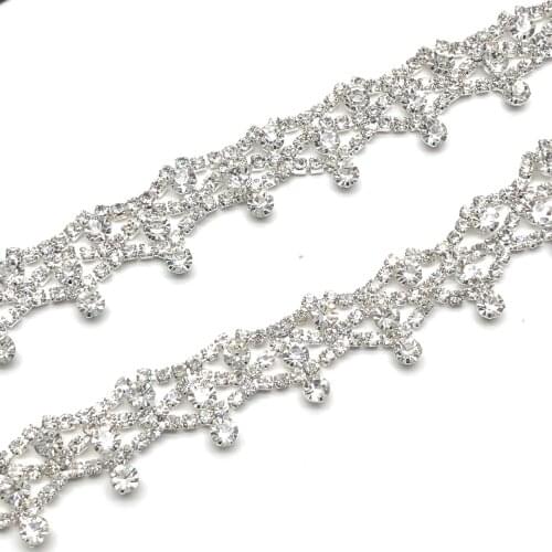 10Yards Crystal Clear Rhinestone Cup Chain Garment Accessories Rhinestones Trimming Glass DIY Crafts