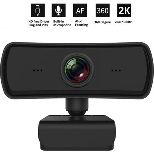 2021 New 2K 2040*1080P HD USB webcam, PC PC webcam with microphone and rotatable camera, for real-time video teleconference work