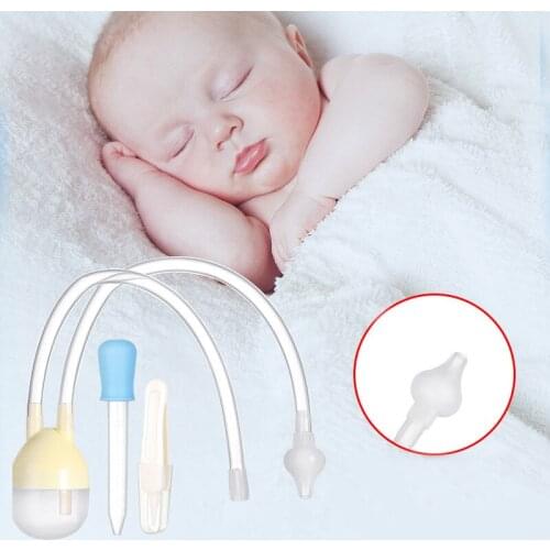 4Pcs/set Newborn Baby Safety Nose Cleaner Kids Vacuum Suction Nasal Aspirator Set Infants Medicine Dropper Accessories Baby Care