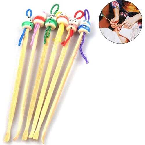 5/10Pcs Bamboo Cute Doll Earpicks Ear Wax Remover Cleaner Health Care Tools