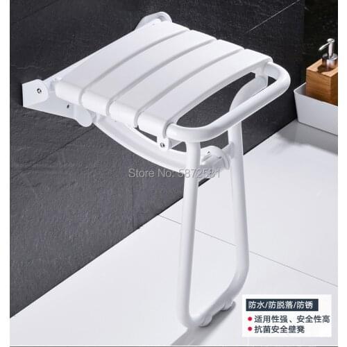 Nordic style Aluminum wall mount shower seat with leg Elder Shower Seats wall mount shower seat / Shower Seats for shower room