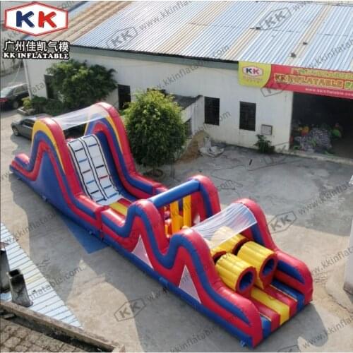 Double Trouble Inflatable Obstacle Course For Adults Rental Outdoor Extreme Sport Games