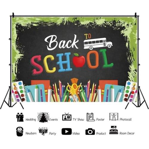 Back To School Blackboard Book Backdrops Artistic Photos Background Decorations for Students and Teachers Photography Props