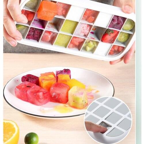 Ecoco Ice Cube Mold, Household Ice Tray, Ice Box Quick Freezer with lid Silicone, Refrigerator Ice Mold, Creative Icy Food DIY
