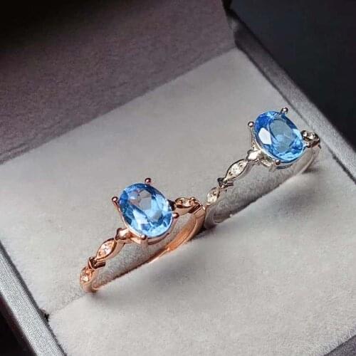Natural And Real Topaz Ring Wedding Engagement Topaz Ring Fine Jewelry Wholesale 925 sliver Ring