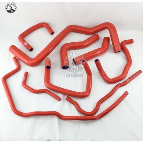 Silicone Radiator Hose Kit For Volkswagen 1999-2006 Golf Mk4 1.8T Turbo (9pcs) RED/BLUE/BLACK