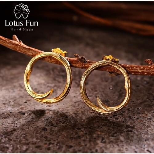 Lotus Fun Real 925 Sterling Silver Natural Creative Handmade Fine Jewelry Unique Thorns Stud Earrings for Women