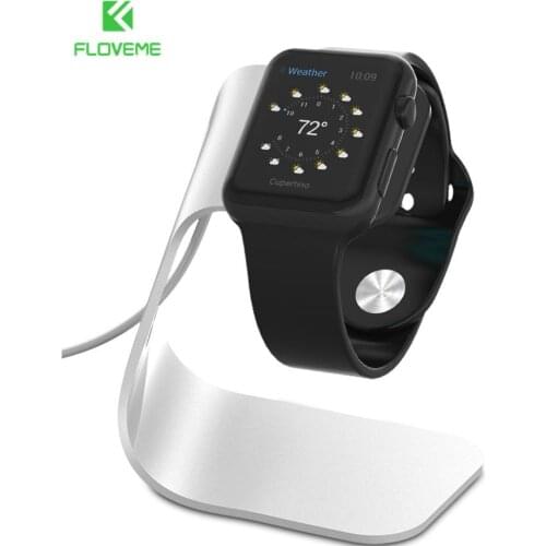 FLOVEME Metal Charger Holder Stand for Apple Watch Dock Charging Cradle Stand for Apple Watch 2 3 Charger Dock Station Holder