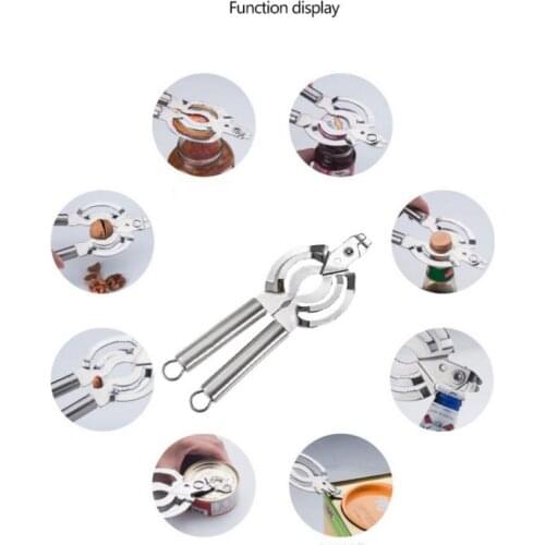 Multifunction Lid Jar Bottle Opener Handy Screw Cap Can Openers Walnut Clip Multi Purpose bottle Grip Wrench for Kitchen Gadgets