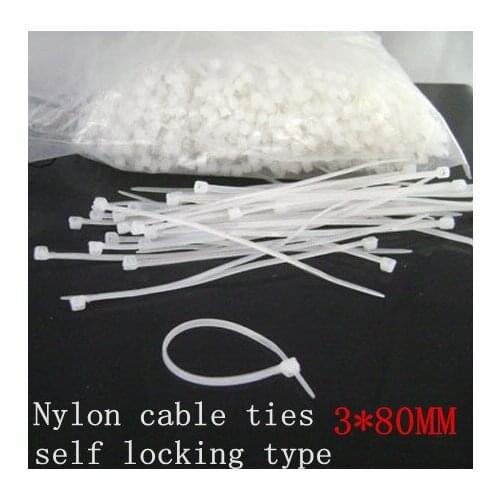 Nylon cable tie/cable ties self locking type 3*80MM 800+PCS/LOT
