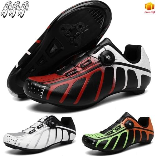 2021 New Cycling Shoes Mens Road Self-Locking Flat-Bottomed Bicycle Shoes Mountain Trekking Hiking Professional Cycling Shoes