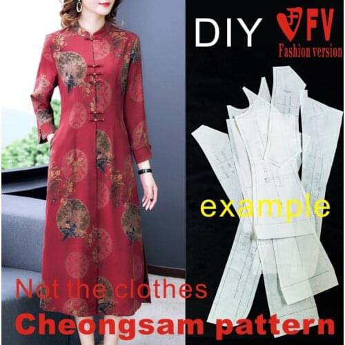 Clothing DIY pattern womens embroidery improved cheongsam cutting drawings 1:1 physical pattern BQP-78