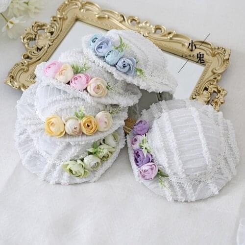 Original Lace Lolita Hand-Made Flat Hat Female Summer Elegance Han Yang Eclectic French Retro Mini Hat