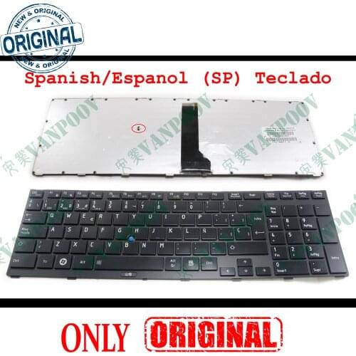 Genuine New Spanish Notebook Laptop keyboard for Toshiba Tecra R850 R950 R960 Black SP Version G83C000BC2SP