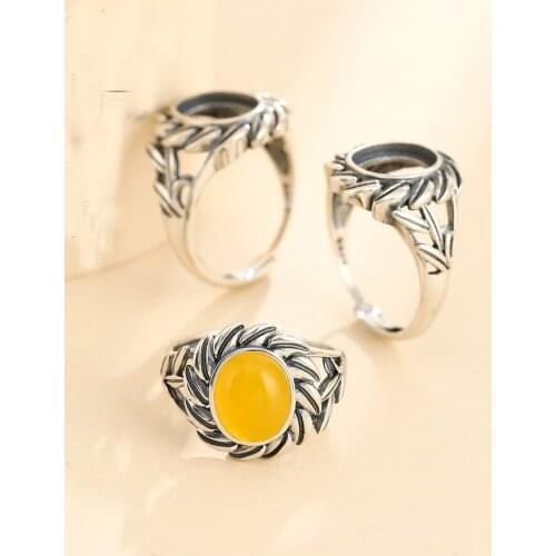 8*9.5mm 925 STERLING SILVER Women Semi Mount Bases Blanks base blank Pad ring Setting wedding jewelry findings diy A5958