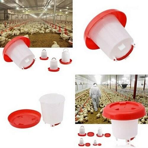 1Pc1.5KG Chicken Drinker Feeder Rooster Hen Drinking Kettle Feeding Device Farm Animal Poultry Plastic Feeding Watering Supplies