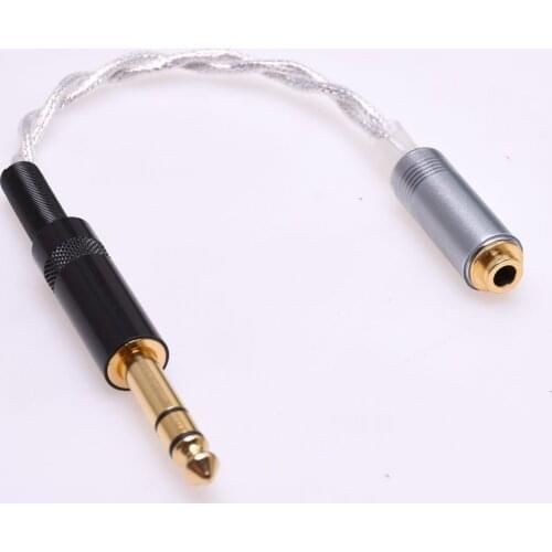 1/4 6.35mm Male to 4.4mm Female Audio Adapter Silver Plated Shield Cable Compatible For Sony NW-WM1Z 1A MDR-Z1R TA-ZH PHA-2