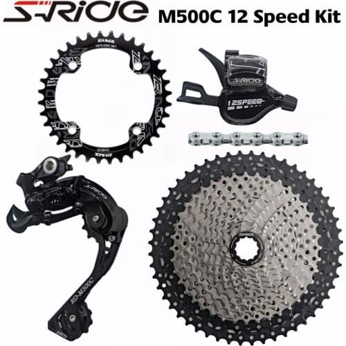 S-RIDE M500C 12 Speed Shifter + Rear Derailleurs + 50T 52T ZRACE Cassette / Chainring + SUMC S12 Chain Groupset, Eagle 12 M9100